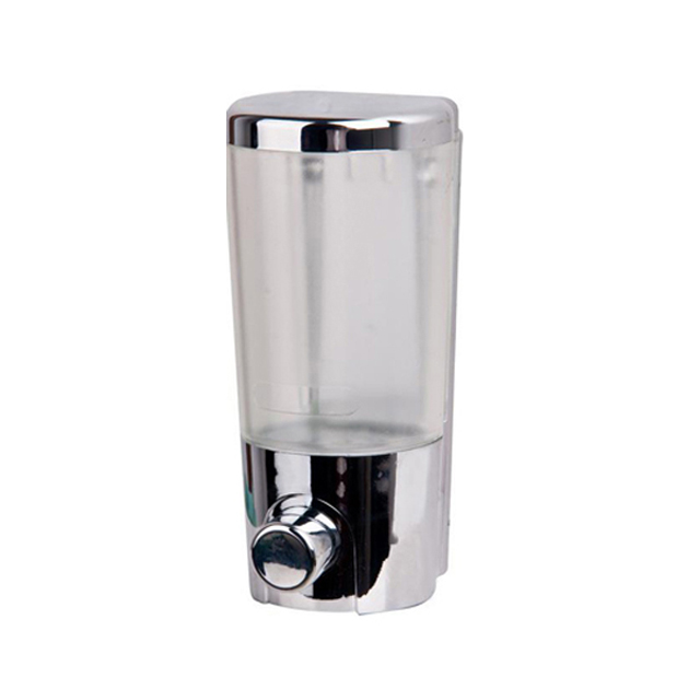 OJ-YL25C Badrum 300ml ABS Chrome Manuell Dispenser för flytande tvål Visuellt fönster Sanitär Väggmonterad flytande tvål Dispenser